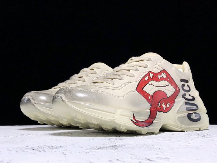 G*u*i rhyton sneaker with mouth print 552089 a9l00 9522